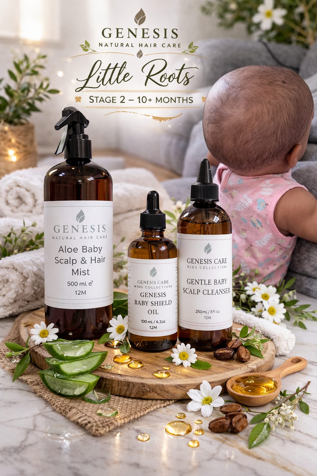 Genesis Little Roots System(9m-2yrs) - Supports Scalp Hydration, Friction Breakage and Strengthen